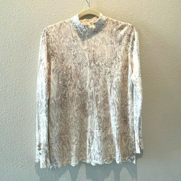 Chico's Mock Neck Snakeskin Sweater Sz M - Picture 10 of 15